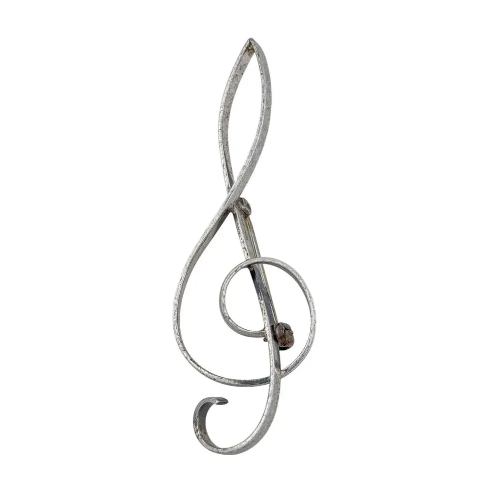 Vintage Beau Sterling Silver 925 Treble Clef Brooch